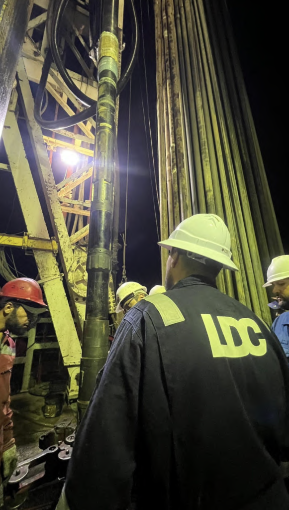 LDC completions crew on the rig floor performing a high-complexity liner hanger installation in Libya.